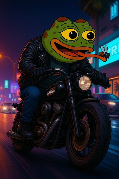 Glubbo on motorcycle